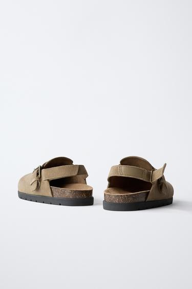 STORIESZ - SPLIT SUEDE CLOGS - Sand Brown by Zara - Image 5