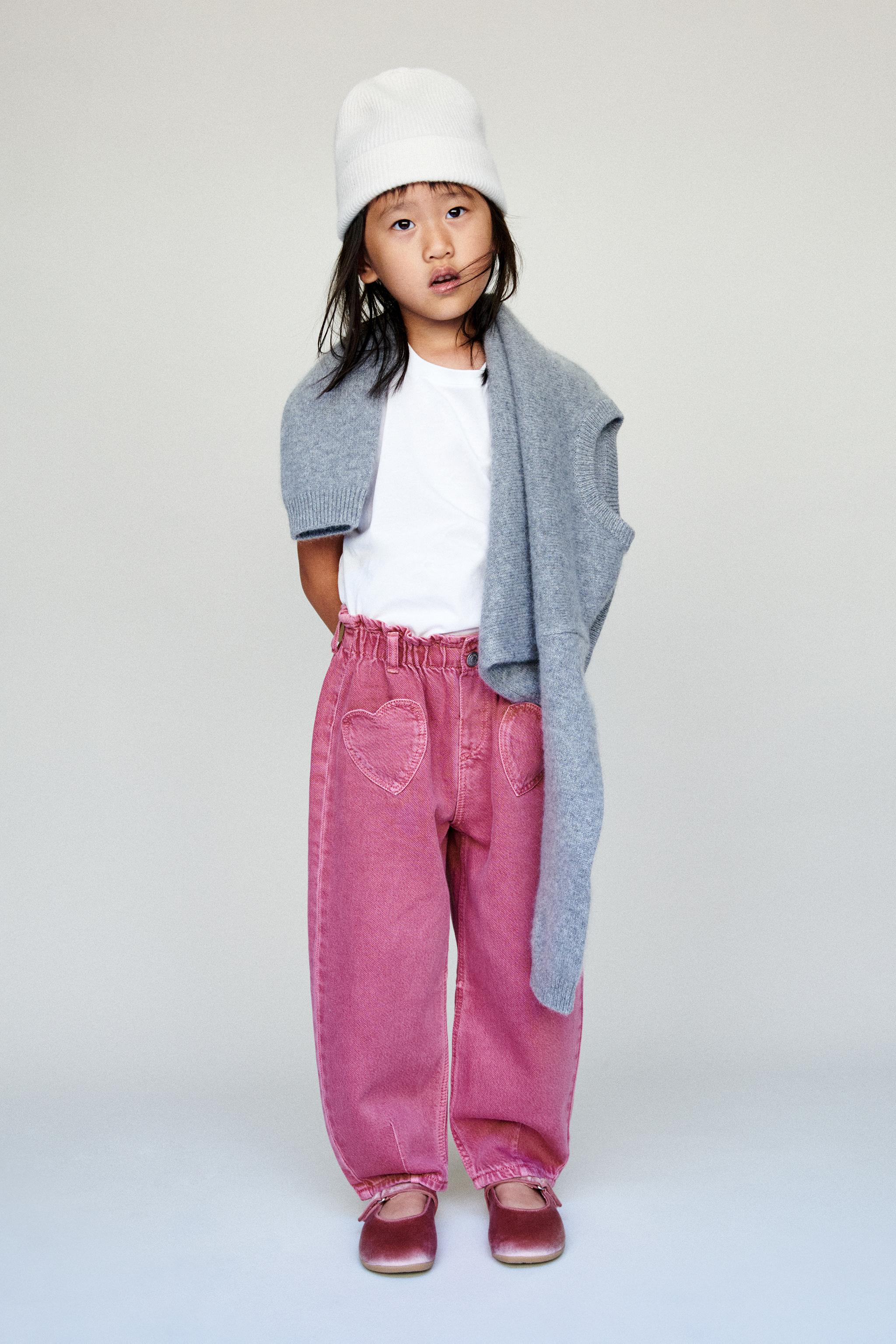 HEART POCKET TWILL BAGGY PANTS - Fuchsia | ZARA United States