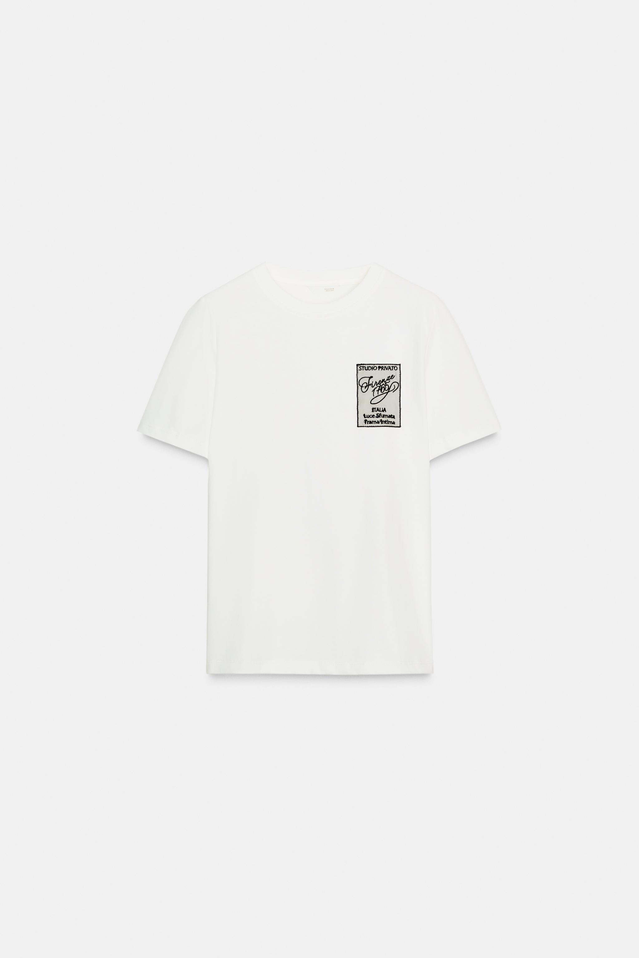 Tシャツ・カットソー ORGANZA T-SHIRT ORGANZA TEXT T-SHIRT - White | ZARA United States