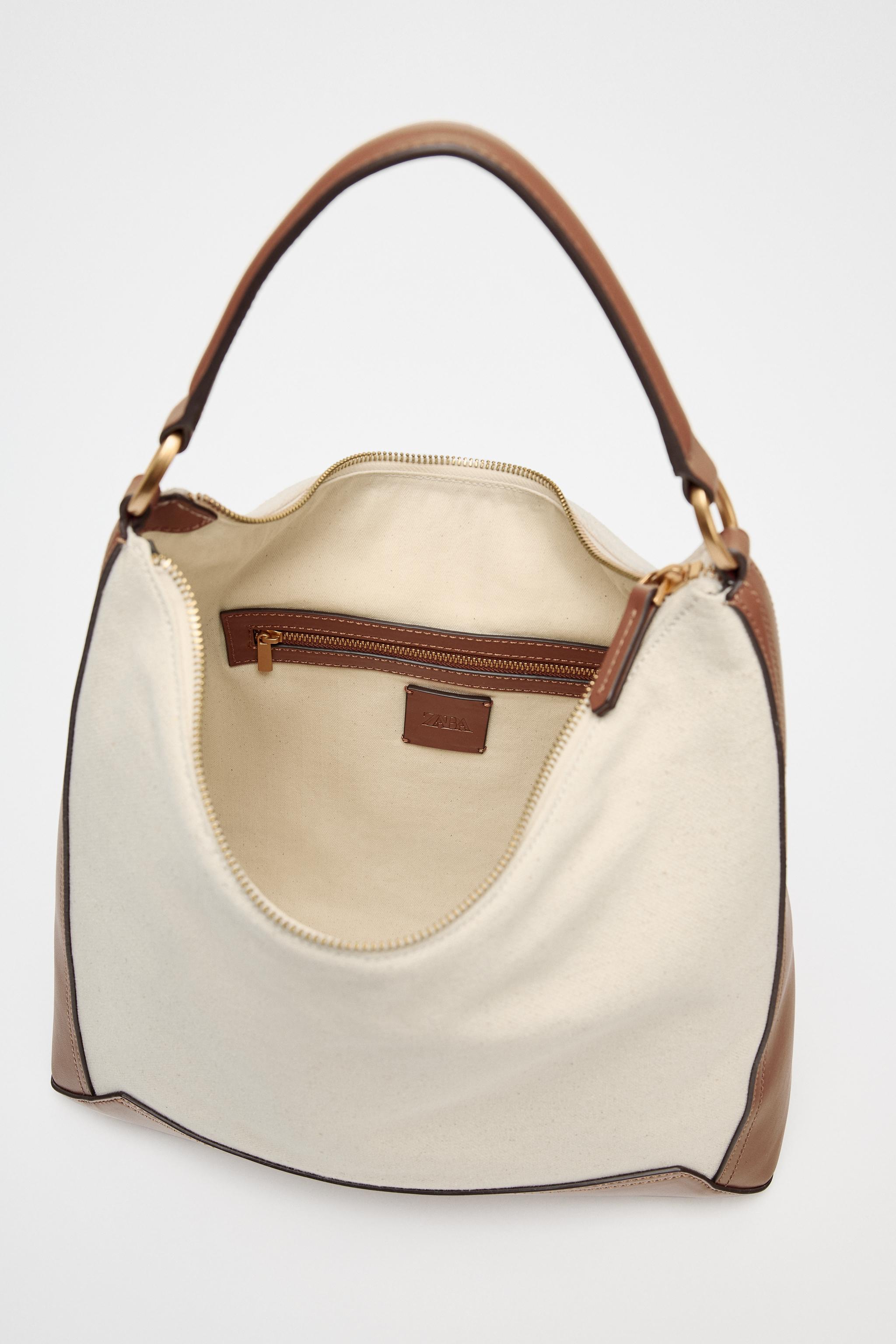 ZARA キャンバス ショルダーバッグ ZARA キャンバス ショルダーバッグ - メルカリ