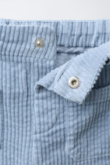 PANTALON DROIT EN VELOURS CÔTELÉ BENSIMON ® X ZARA - Bleu de Zara - Image 2
