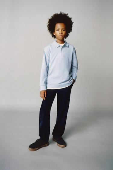 BASIC CHINO TROUSERS - Navy blue by Zara