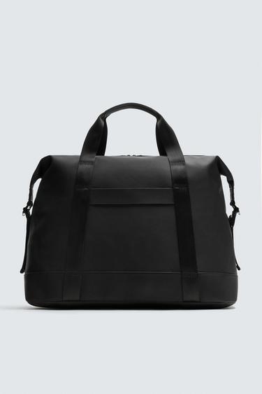 RUBBERISED TRAVEL BAG - Black by Zara