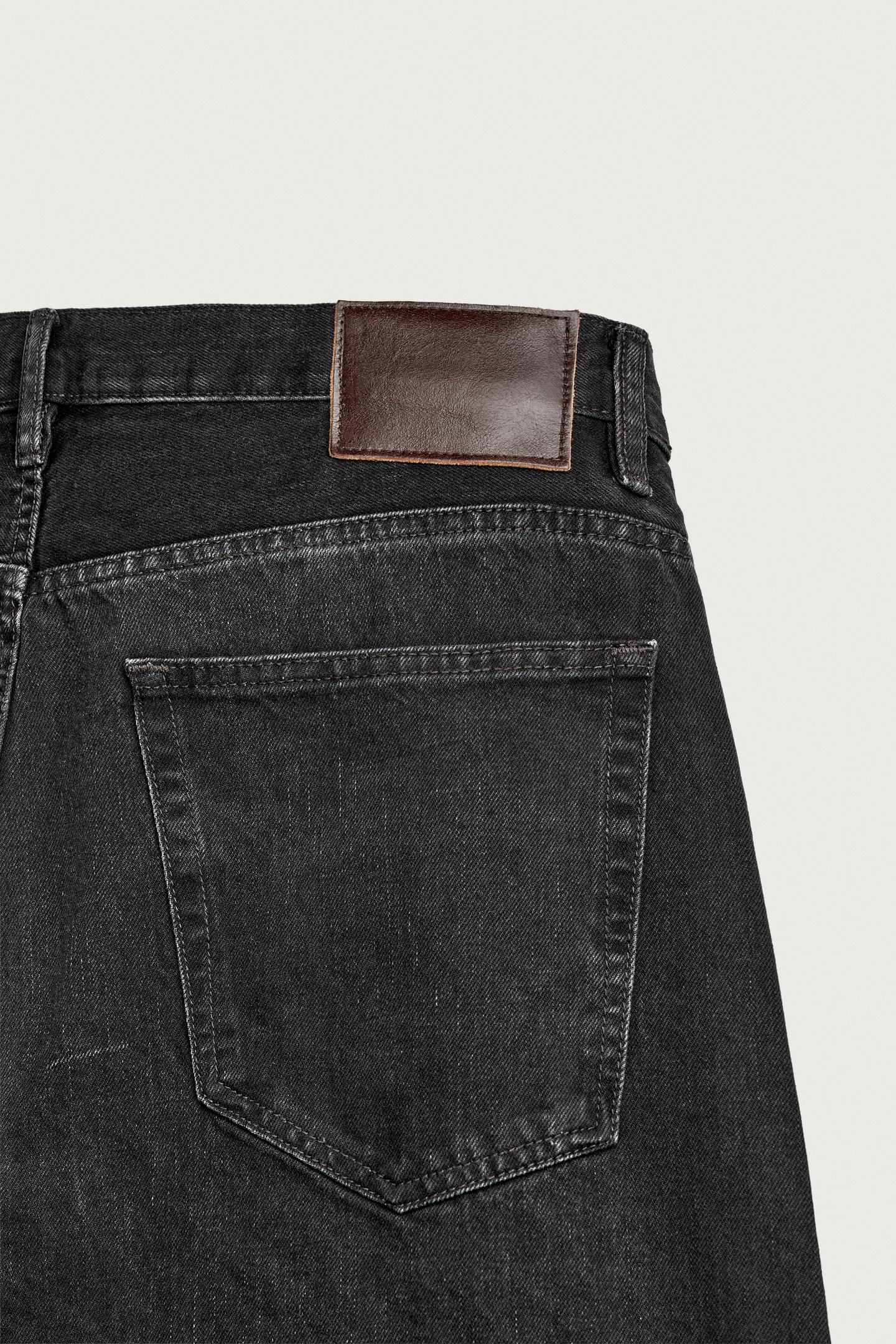 Мужские джинсы Zara Barrel Flare Fit, цвет: Чёрный — фото 9