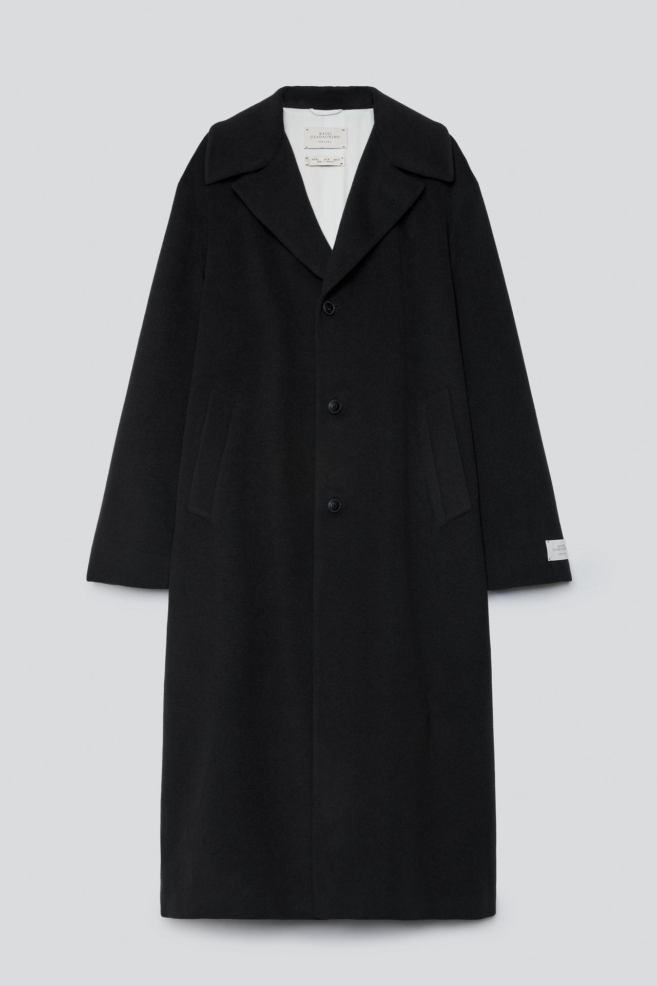 CONTRAST LONG COAT — Anthracite Gray