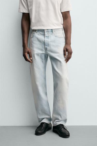 STRAIGHT-LEG JEANS - Light blue by Zara