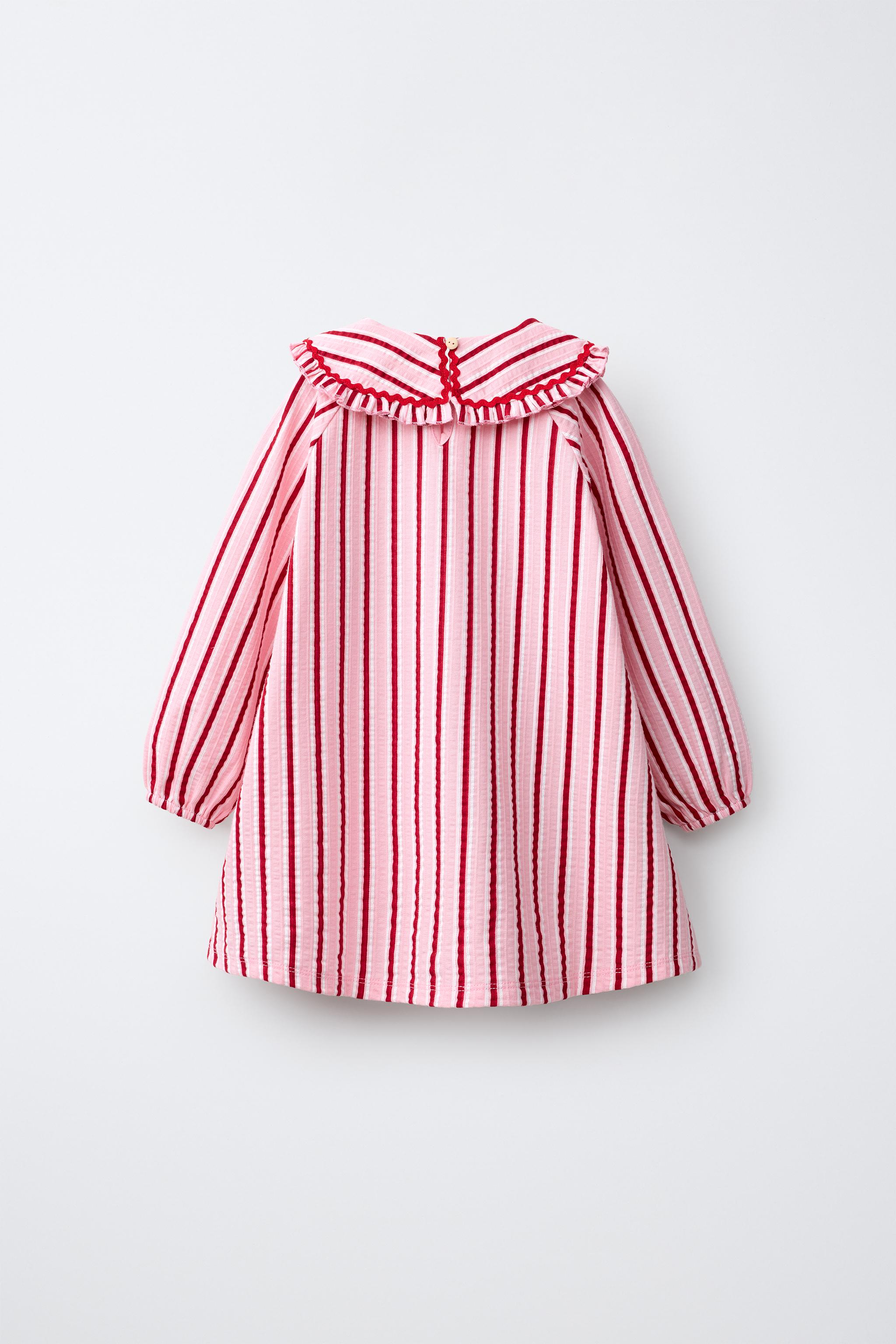 STRIPED PETER PAN COLLAR DRESS