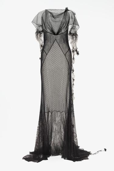 LIMITED EDITION DOTTED MESH TULLE DRESS — Black 1