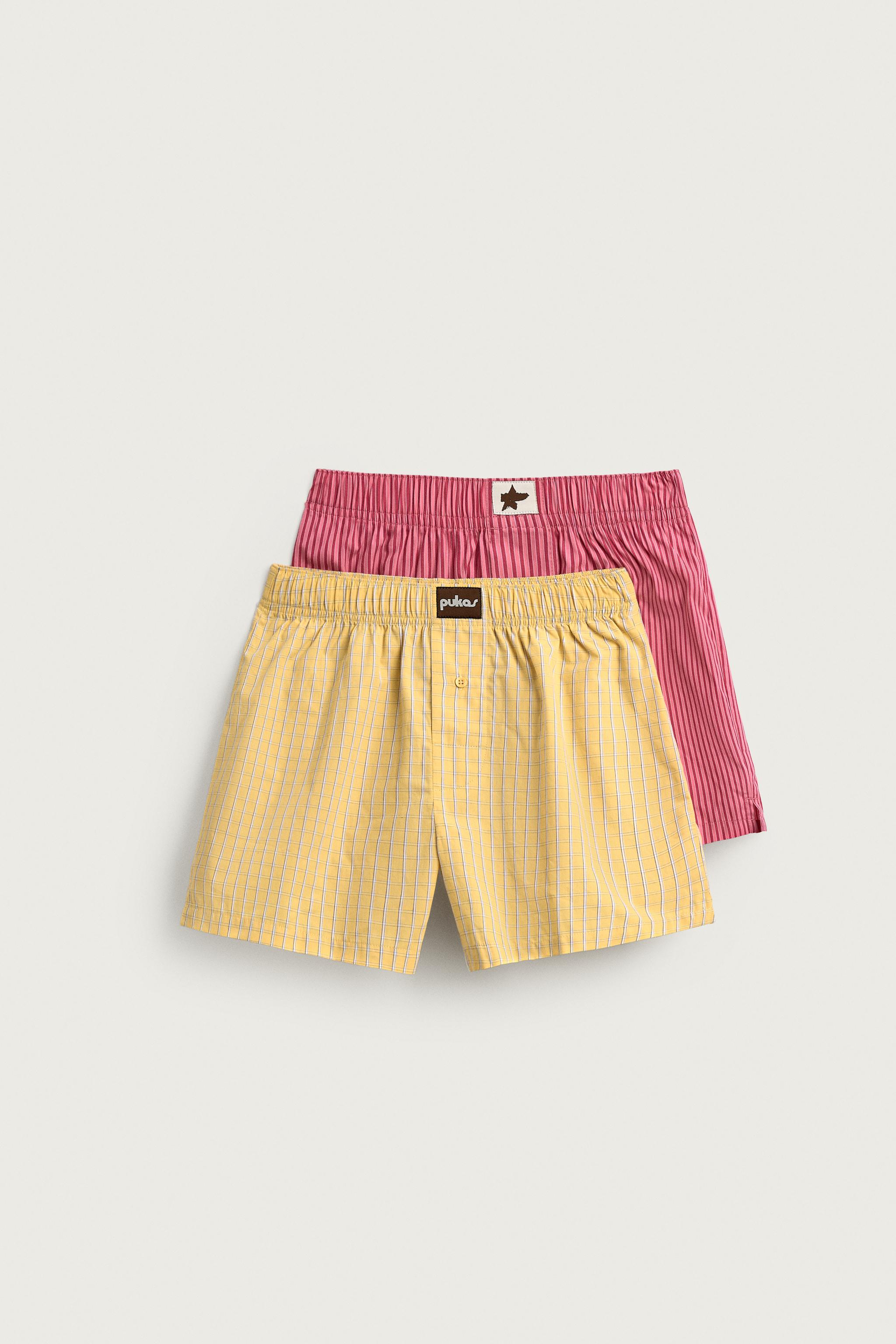 2-PACK PUKAS SURF X ZARA COMBINED POPLIN BOXERS — various