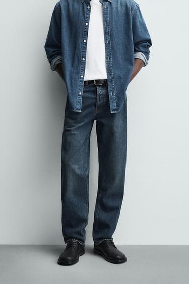 JEANS STRAIGHT FIT - أزرق by Zara