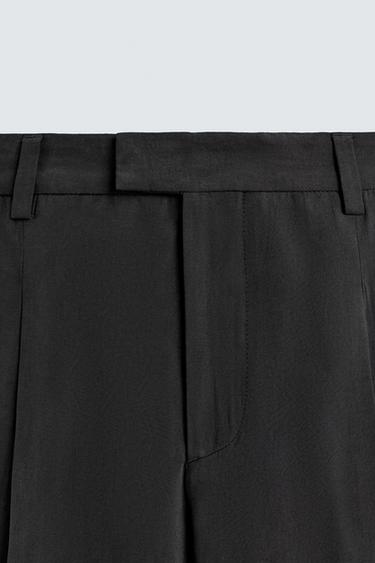 RELAXED FIT FLOWING TROUSERS - Black by Zara - Image 6