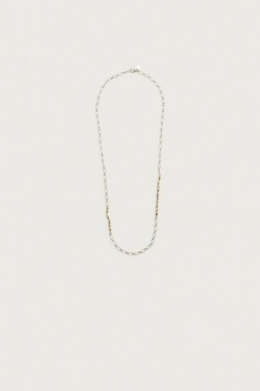 CONTRAST METALLIC LINK CHAIN — Silver 1