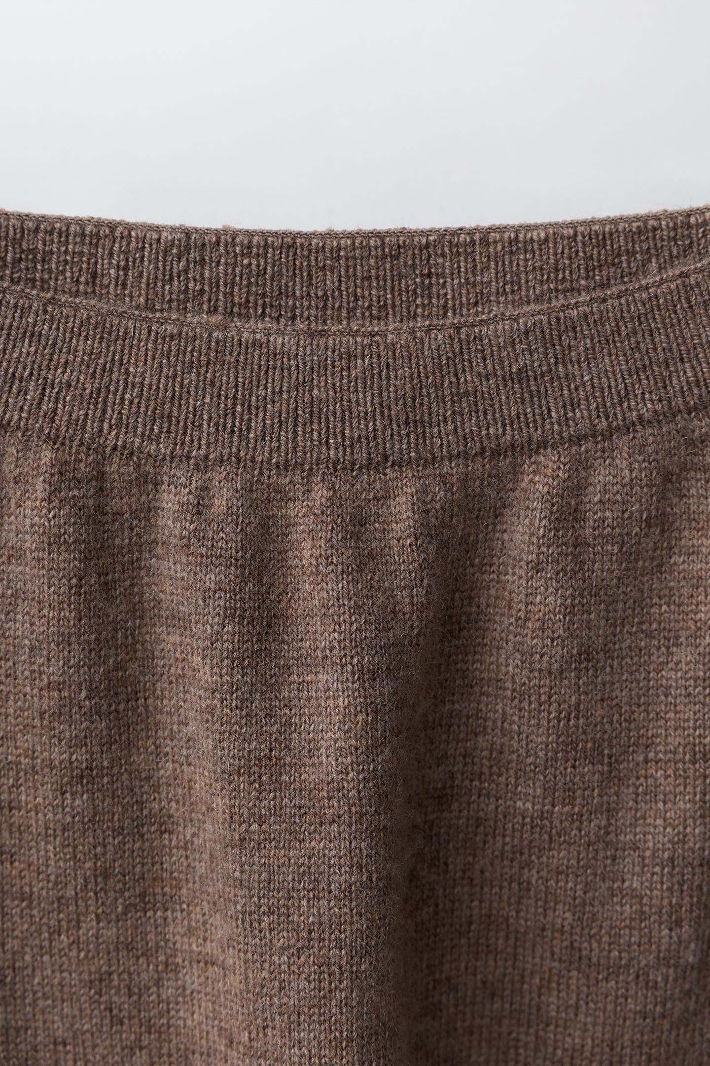 Детские леггинсы Zara Wool-Cashmere Blend Drop-Crotch, цвет: Коричневый — фото 3