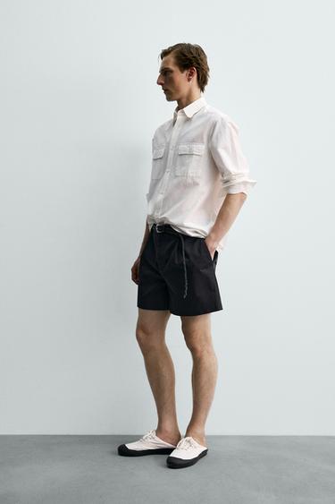 SHORT PLISSÉ COURT AARON LEVINE X ZARA - Noir de Zara - Image 3