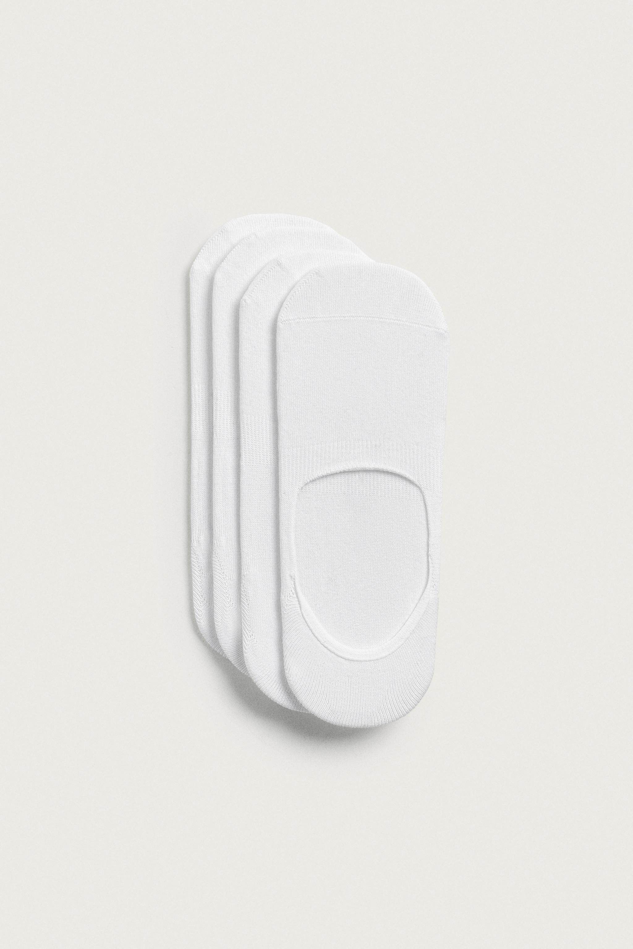 PACK OF 4 INVISIBLE SOCKS — White