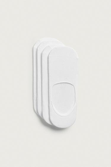 Zara 4-PACK OF INVISIBLE SOCKS - White
