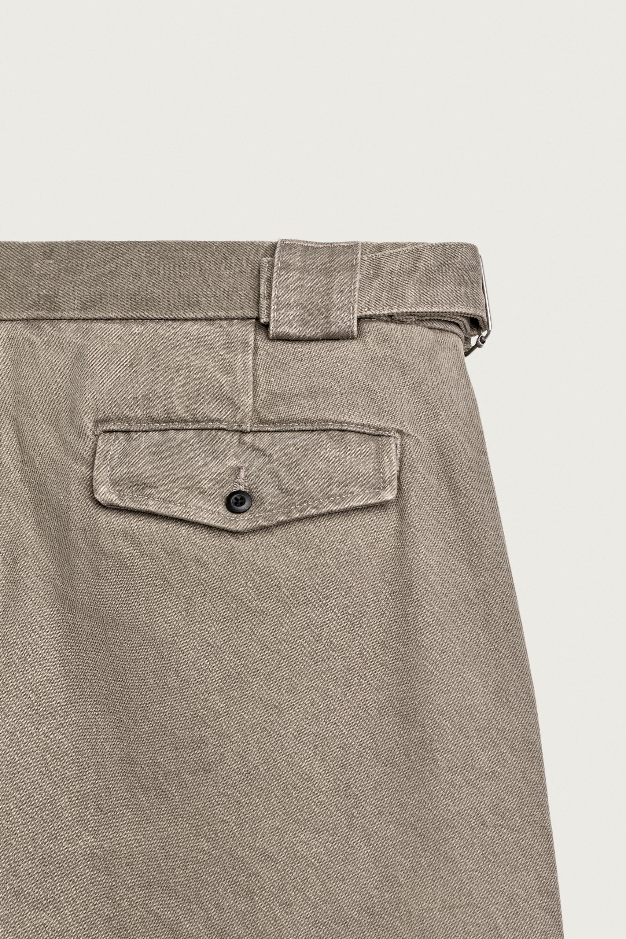 STRAIGHT-FIT CHINO PANTS WITH TABS