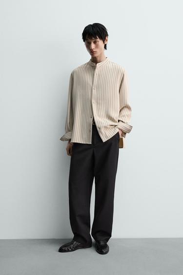 リラックスフィットストライプシャツストライプ0Zaraのリラックスフィットストライプシャツ - ストライプ - 画像 0