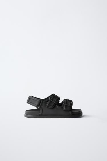 Zara BUCKLED SANDALS - Black - Image 0