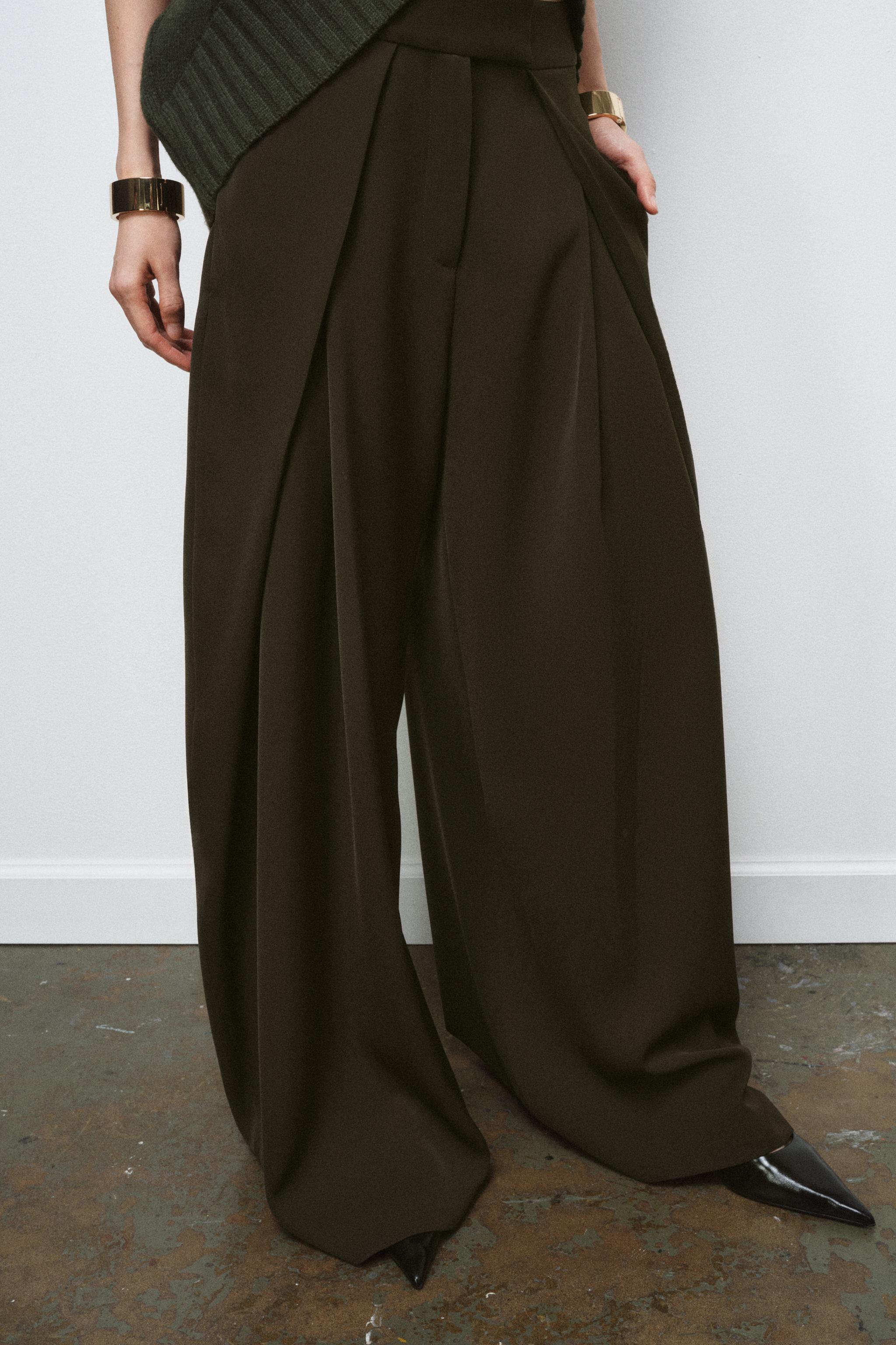 ZW COLLECTION WIDE LEG PLEATED PANTS