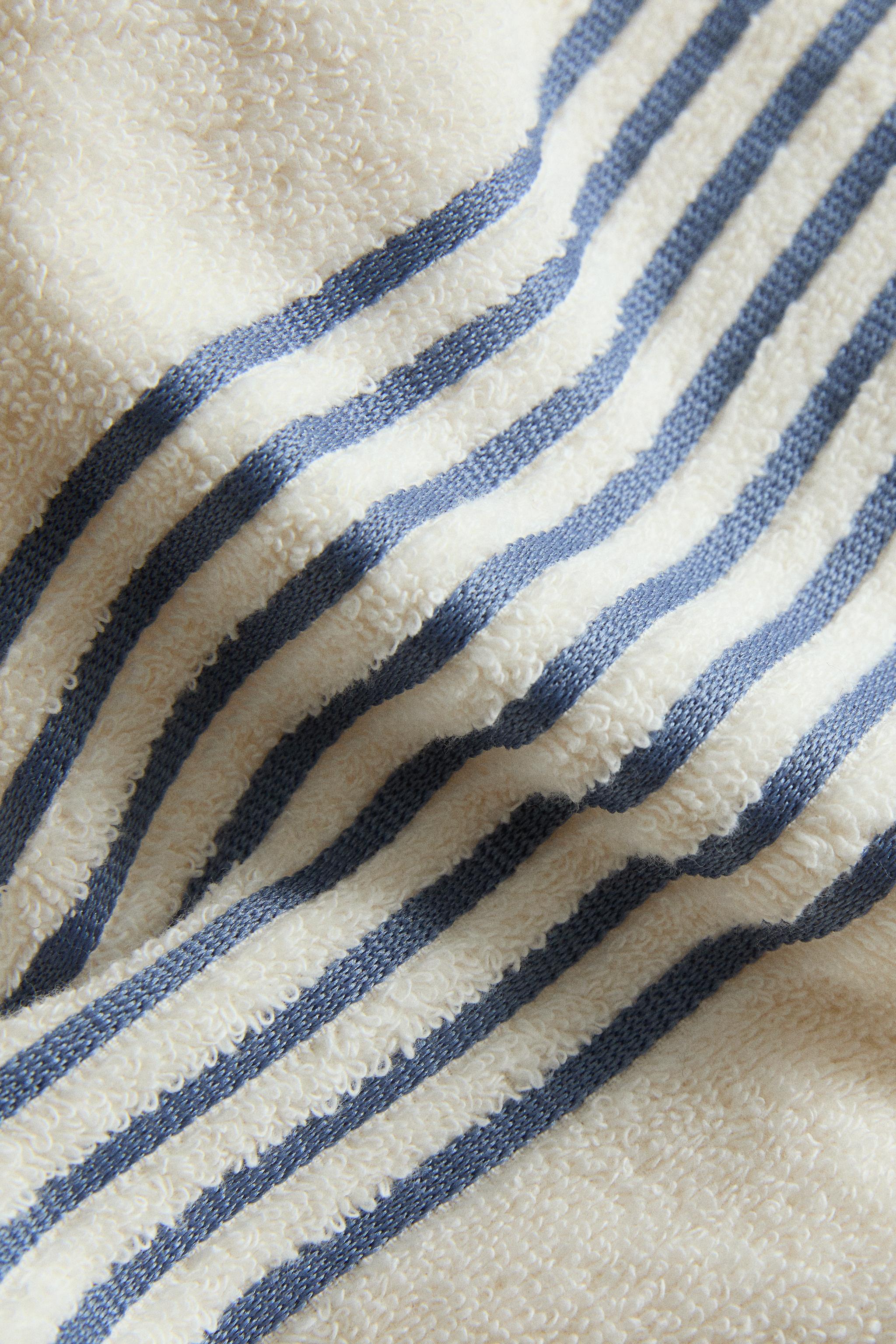 SERVIETTE DE BAIN COTON FRISES RAYURES