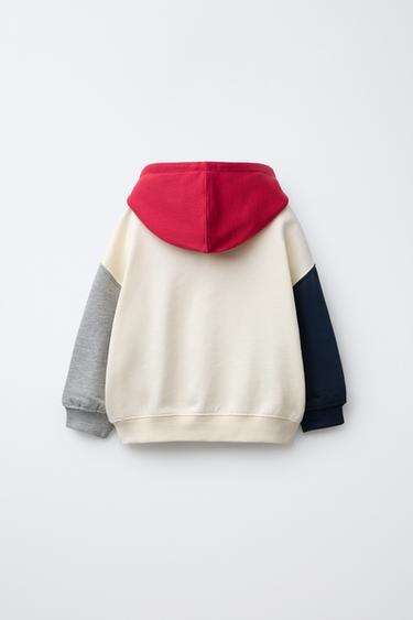 COLOUR BLOCK JOGGING HOODIE - Multicoloured by Zara - Image 1