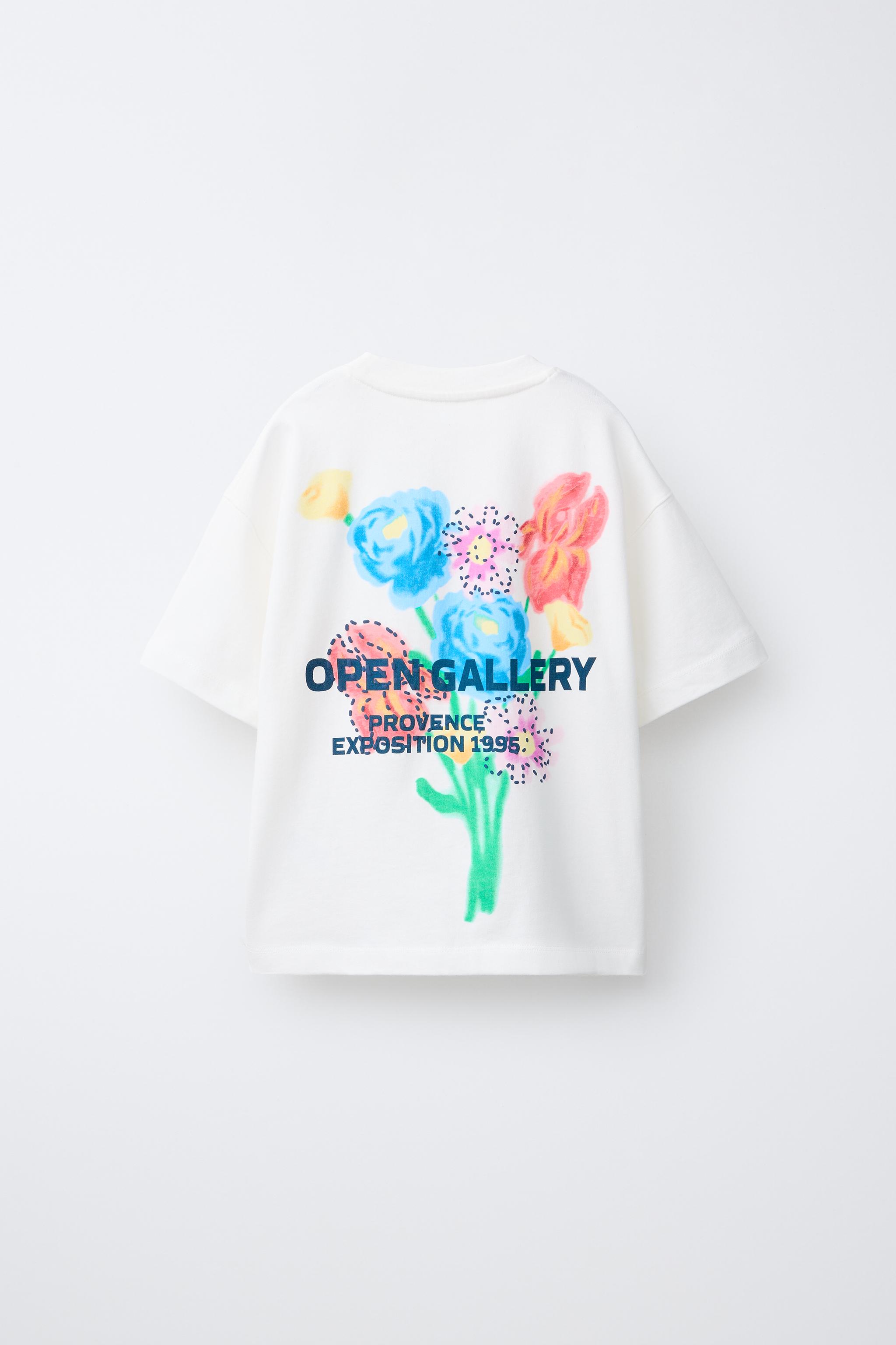 PRINTED T-SHIRT - Oyster-white | ZARA United States