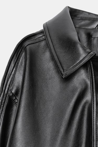 VESTE COL EFFET FOURRURE AMOVIBLE - Noir de Zara - Image 8