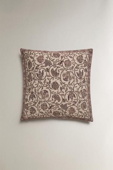 Zara JACQUARD THROW PILLOW COVER - Light beige - Image 0