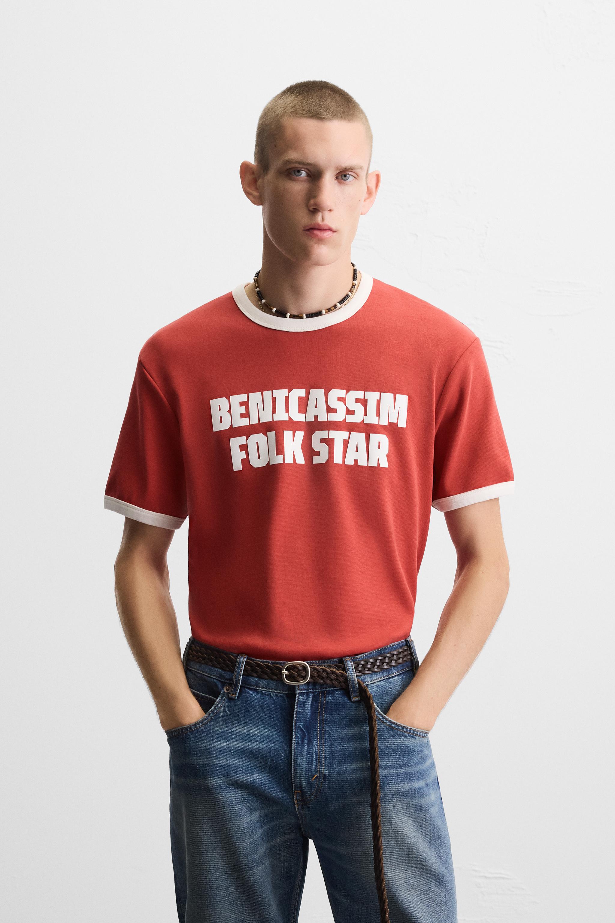 【ZARA】GUITARRICADELAFUENTE PRINT T-SHIRT 4087/319/712 GUITARRICADELAFUENTE GRAPHIC T-SHIRT - Russet | ZARA United