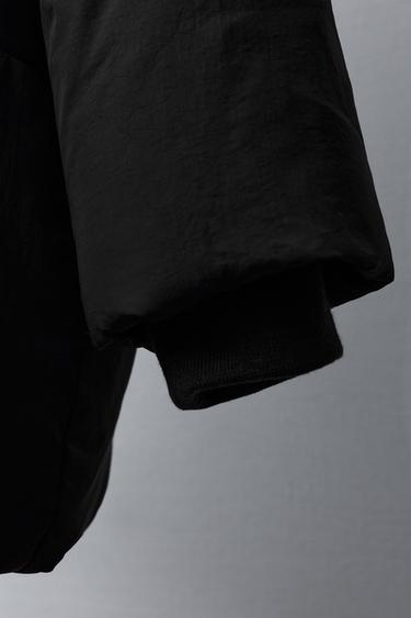 WATER-REPELLENT FEATHER DOWN PUFFER JACKET WITH DETACHABLE FAUX FUR HOOD - Black by Zara - Image 5