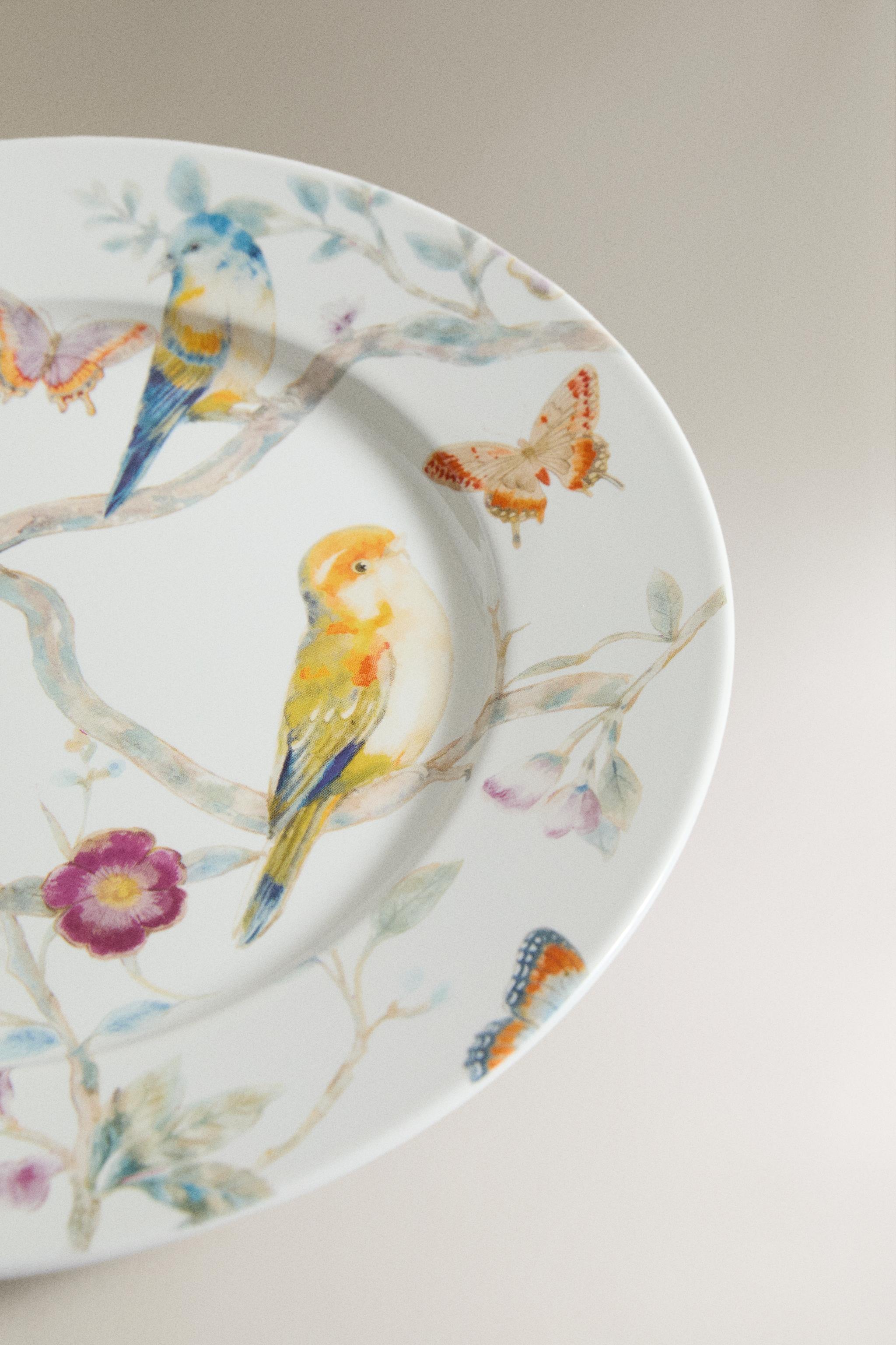 BRANCHES AND BIRDS DESSERT PLATE | MARISA BERENSON
