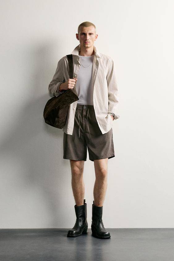 BERMUDA FLUIDA RELAXED FIT - marron-vison de Zara - Imagen 0