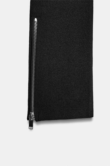 GILET EN MAILLE ZIPPÉ - Noir de Zara - Image 6