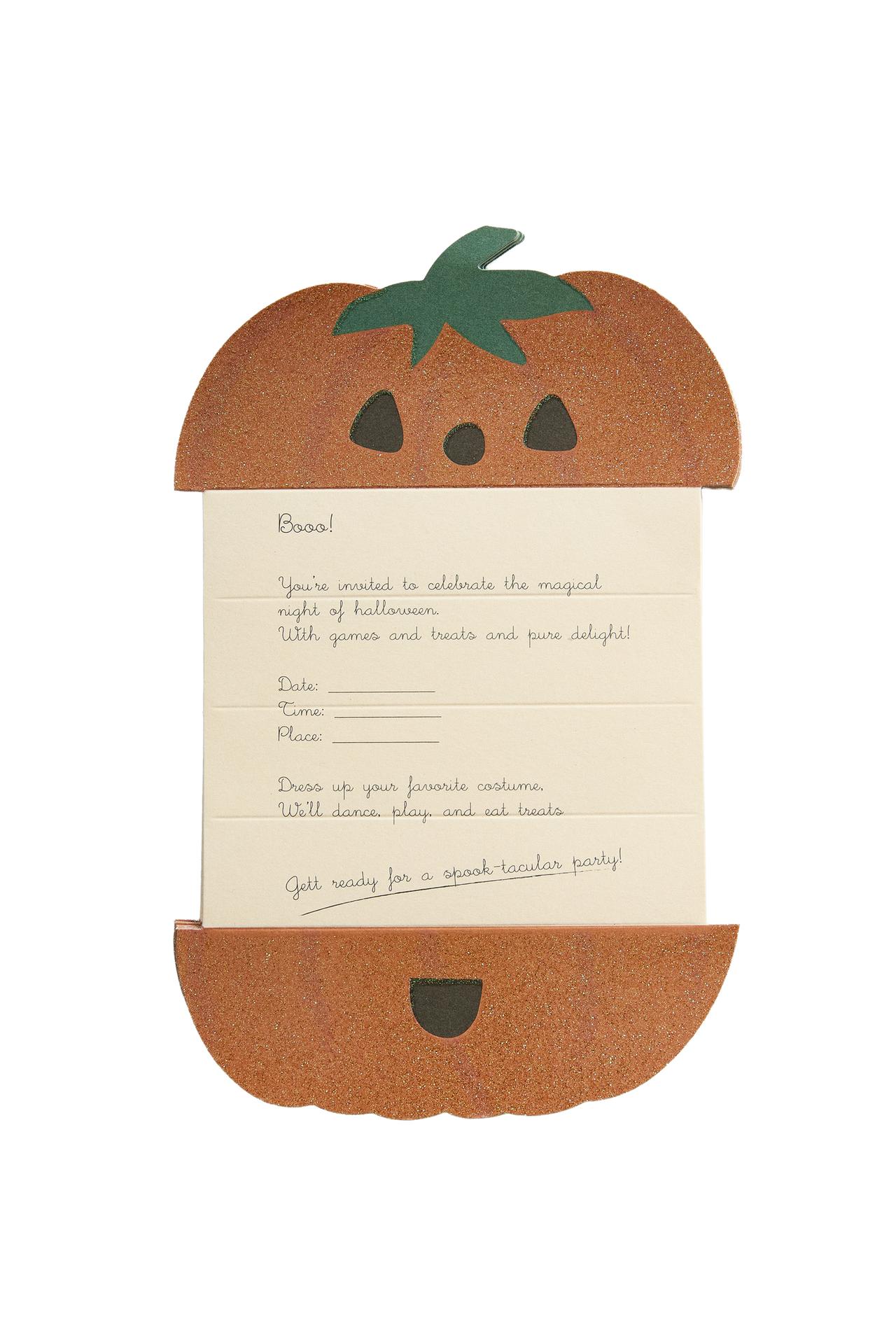 PACK OF KIDS' HALLOWEEN PAPER INVITATIONS (PACK OF 6)