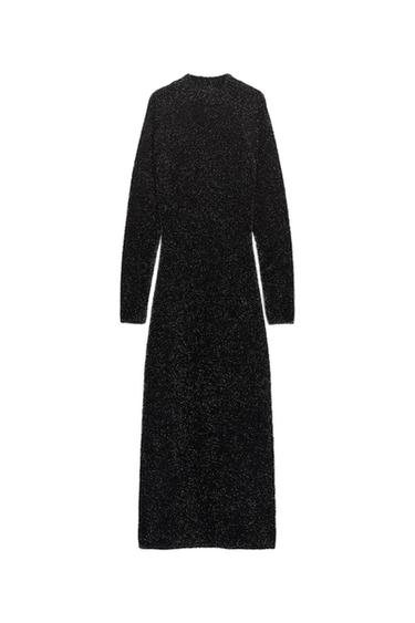 OPEN BACK KNIT TINSEL DRESS