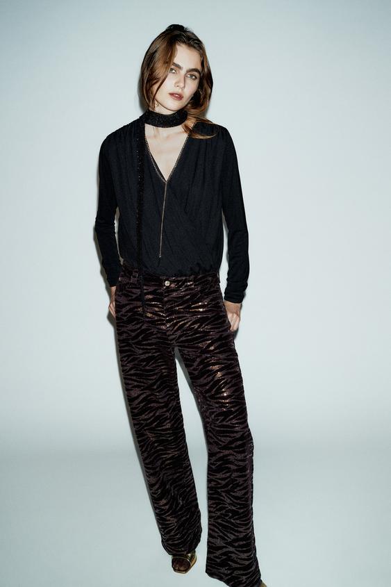 DRAPED CHAIN BODYSUIT