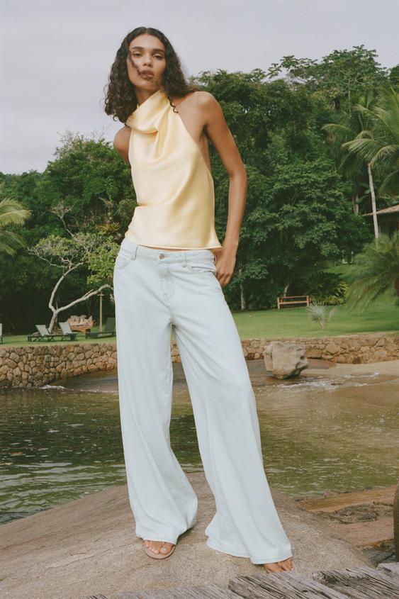 TOP HALTER SATINÉ