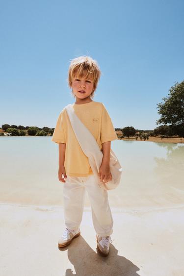 EMBROIDERED FISH T-SHIRT - Peach by Zara
