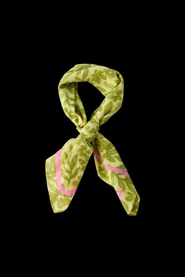 BANDANA ESTAMPADO FLORES - Verde de Zara