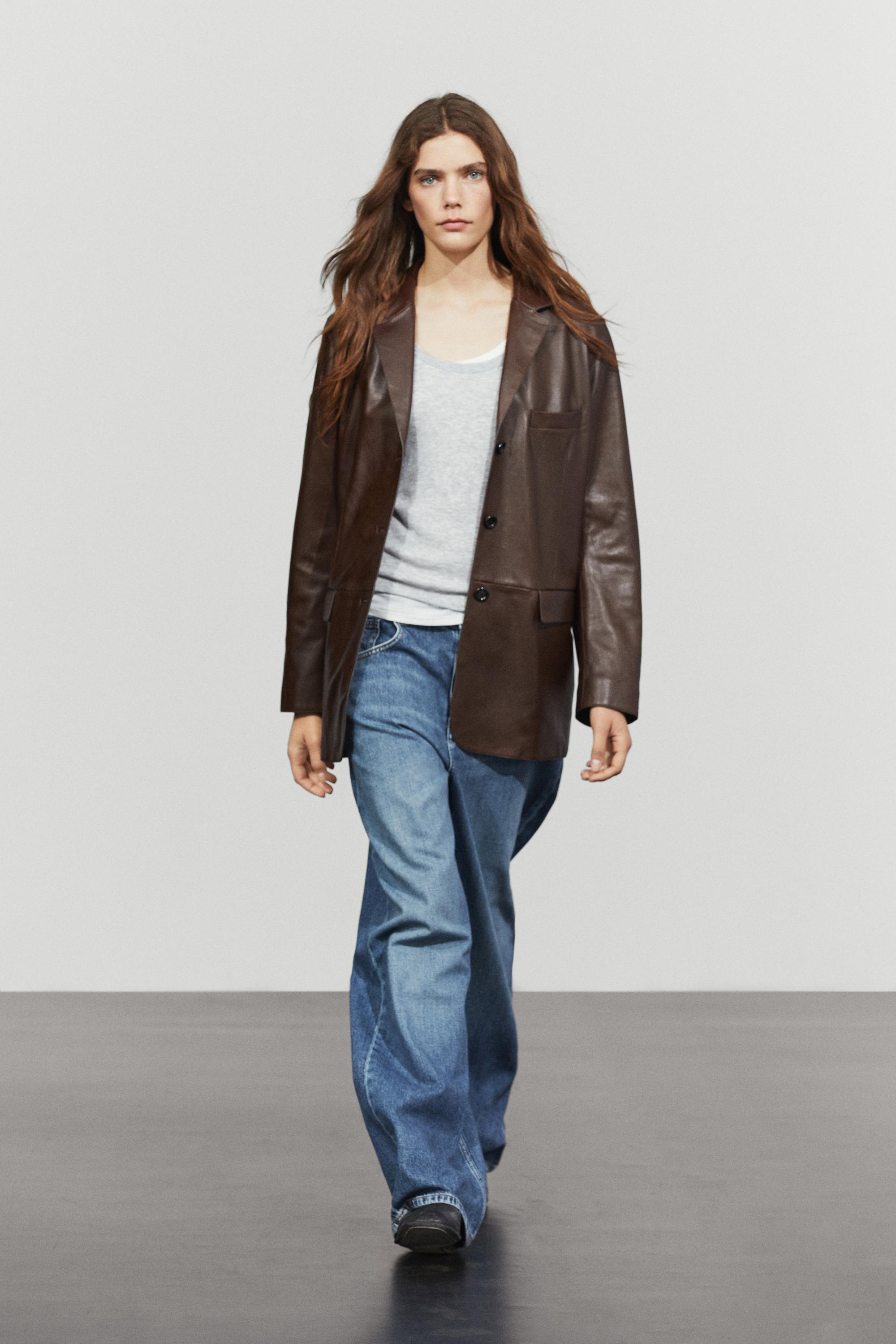 Nappa leather jacket — Brown
