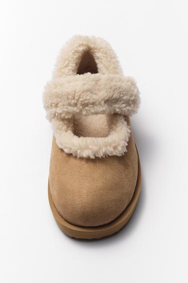 BALLERINES HIVER - Marron de Zara