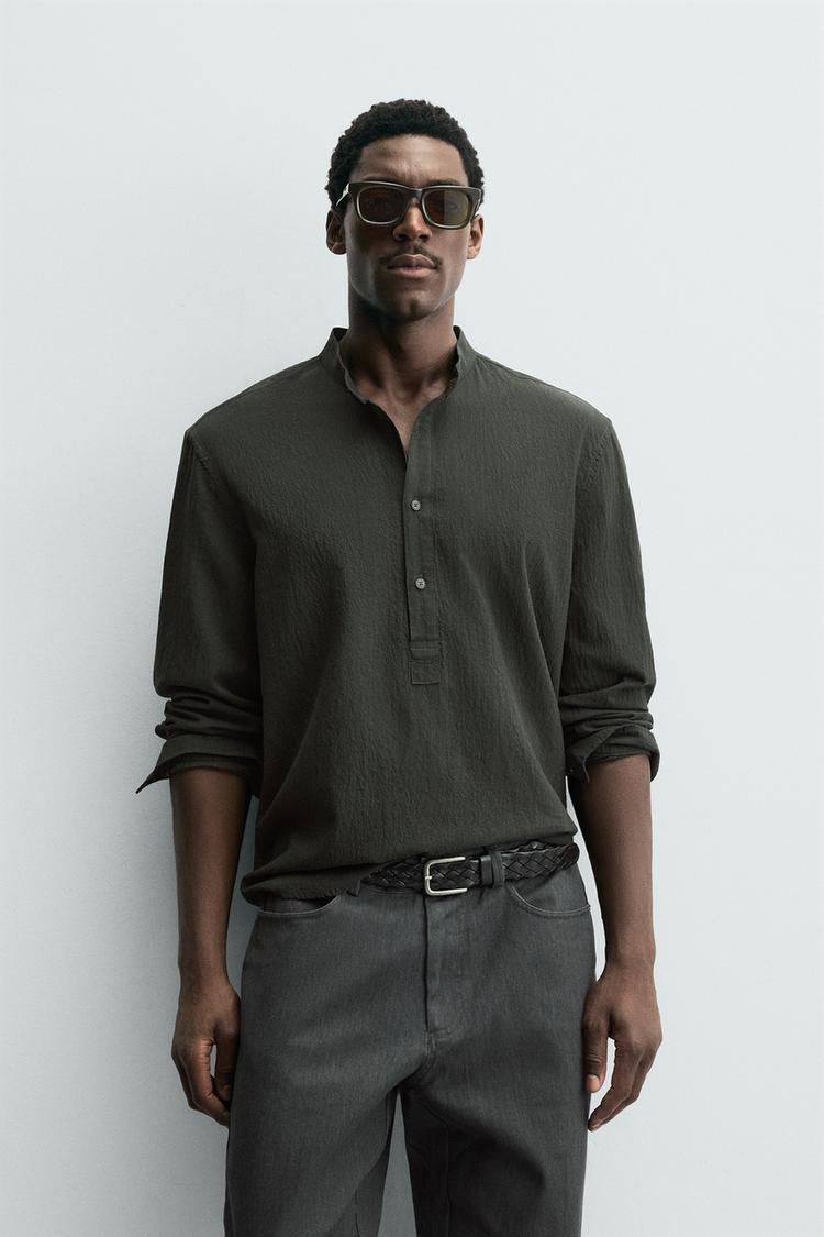 ZARA CREASED-EFFECT SHIRT