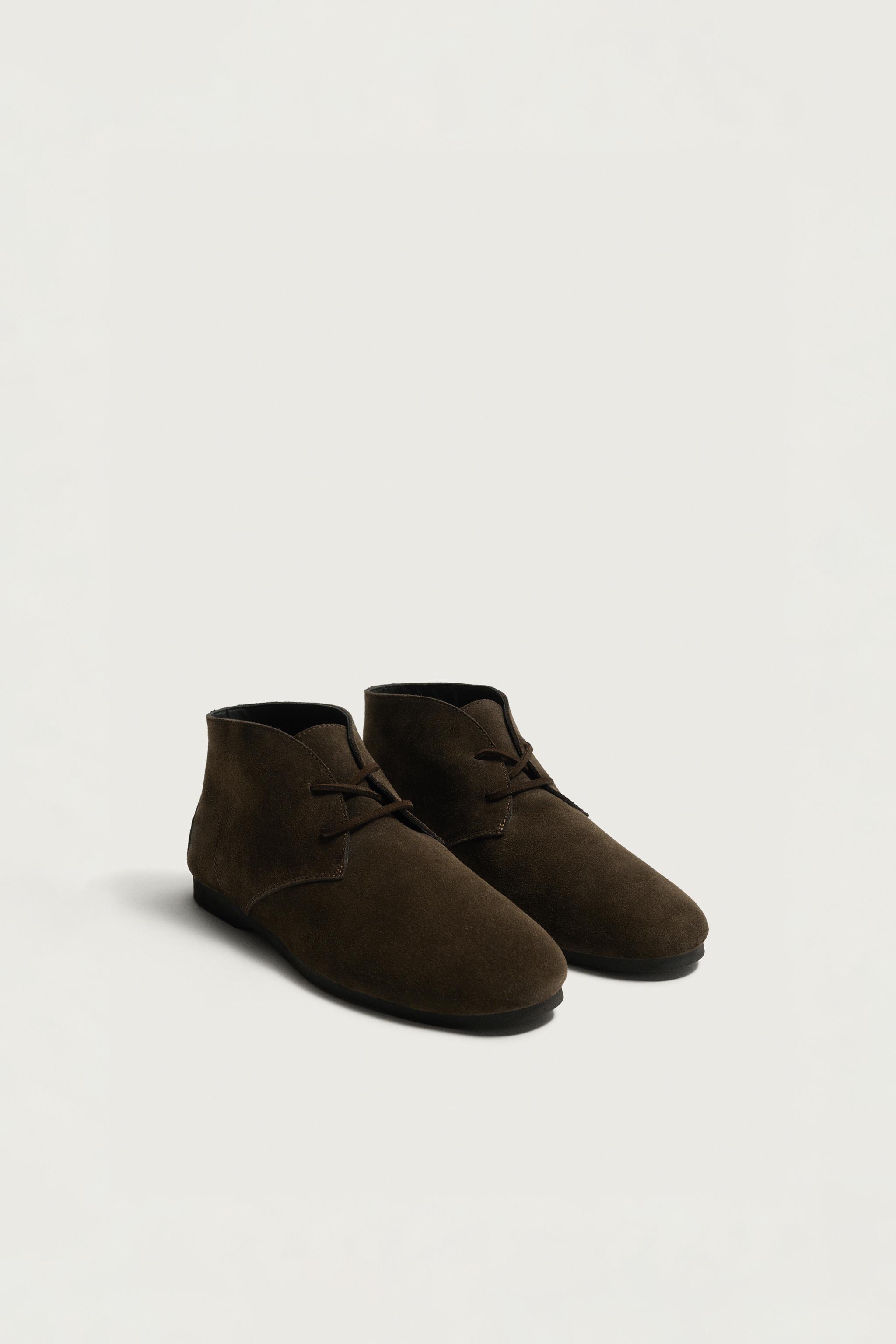 AARON LEVINE X ZARA LEATHER BOOTS — Brown
