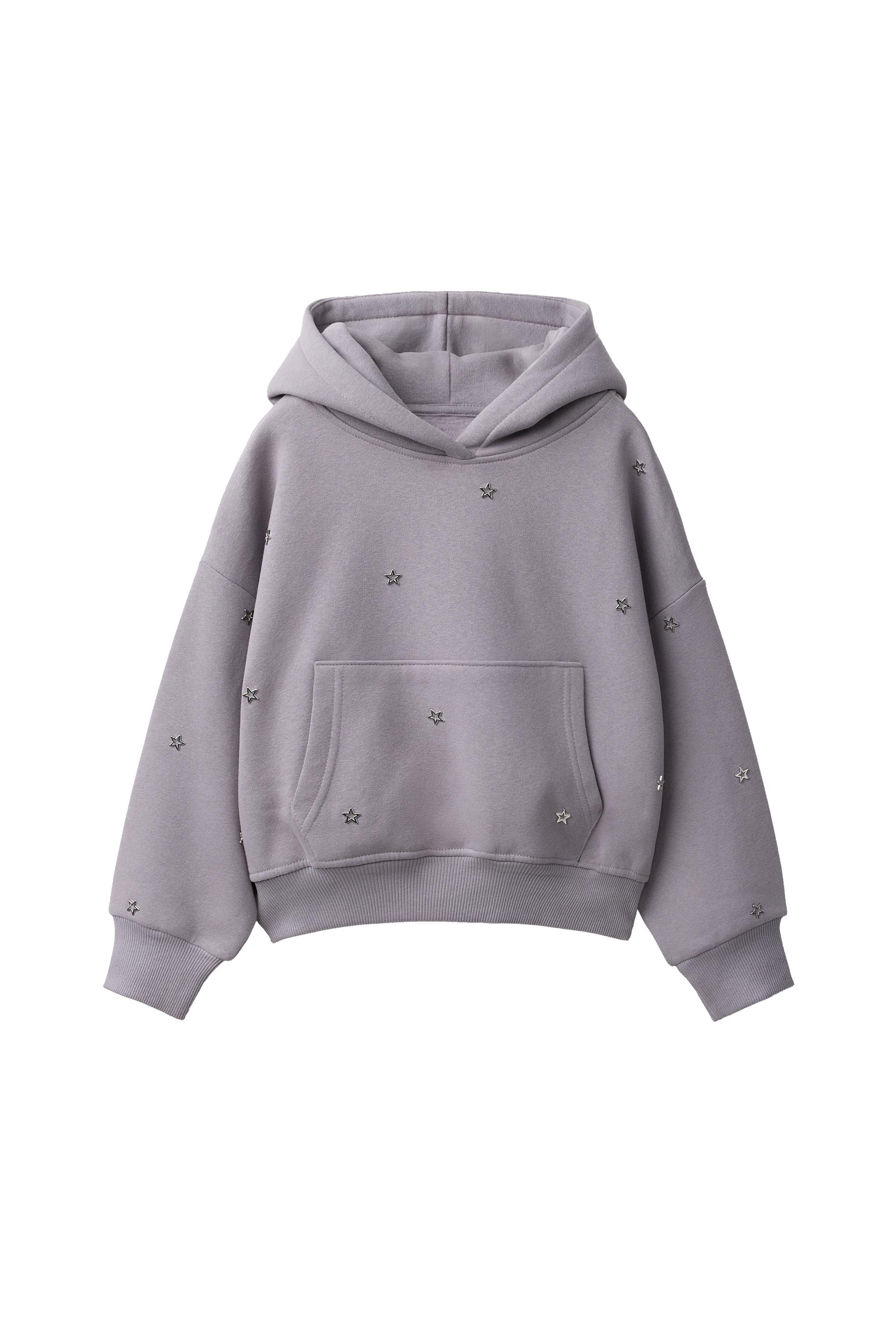 STUDDED STAR HOODIE - dirty-mauve | ZARA United States