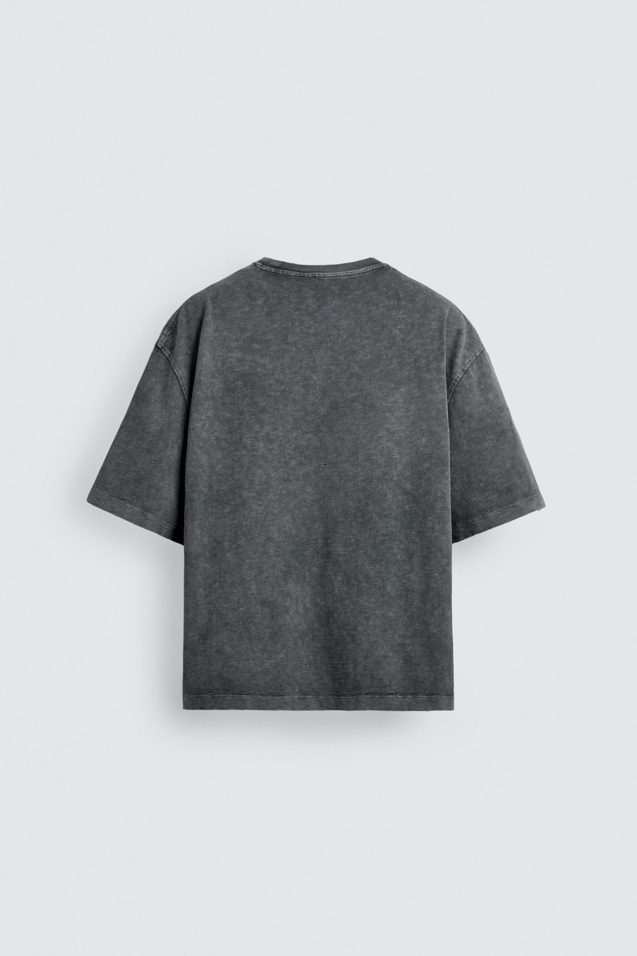 T-SHIRT RELAXED FIT FLAMÉ DÉLAVÉ