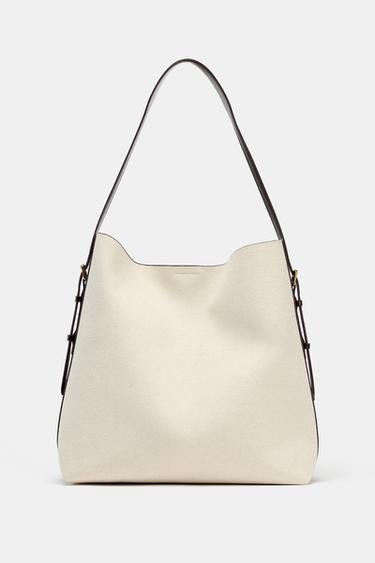 MAXI SACA CANVAS - Crudo de Zara