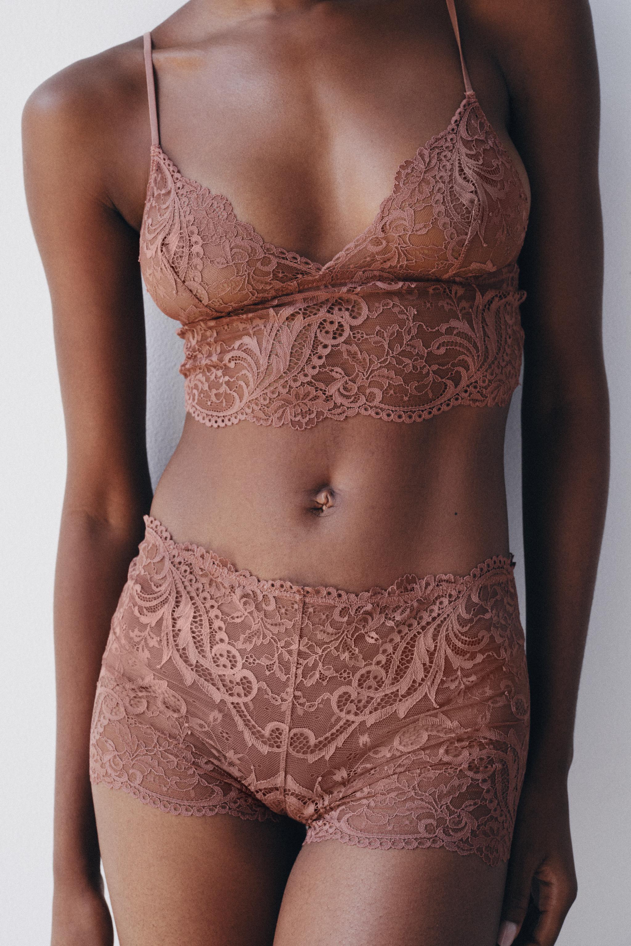 LACE CULOTTE BRIEF — Champagne