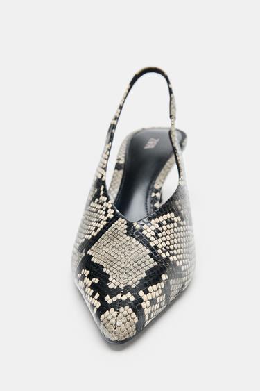ANIMAL PRINT SLINGBACK SHOES - Snakeskin by Zara - Image 3