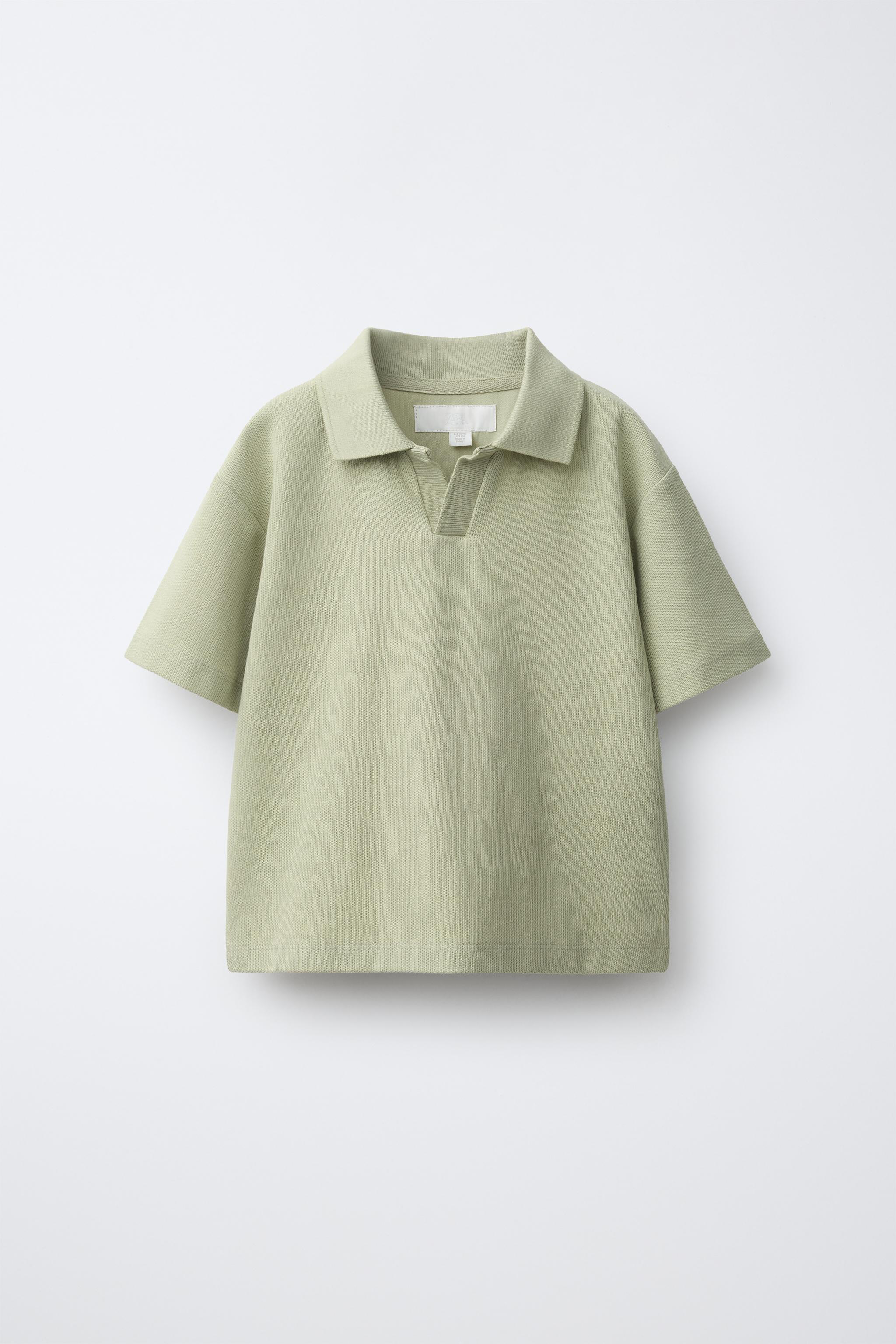 SOLID POLO SHIRT — Light khaki
